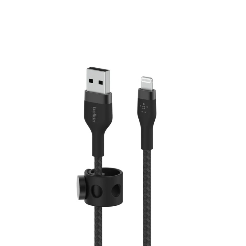 Belkin BoostCharge Pro Flex Lightning To USB-A Cable 1m - Black - كابل شحن